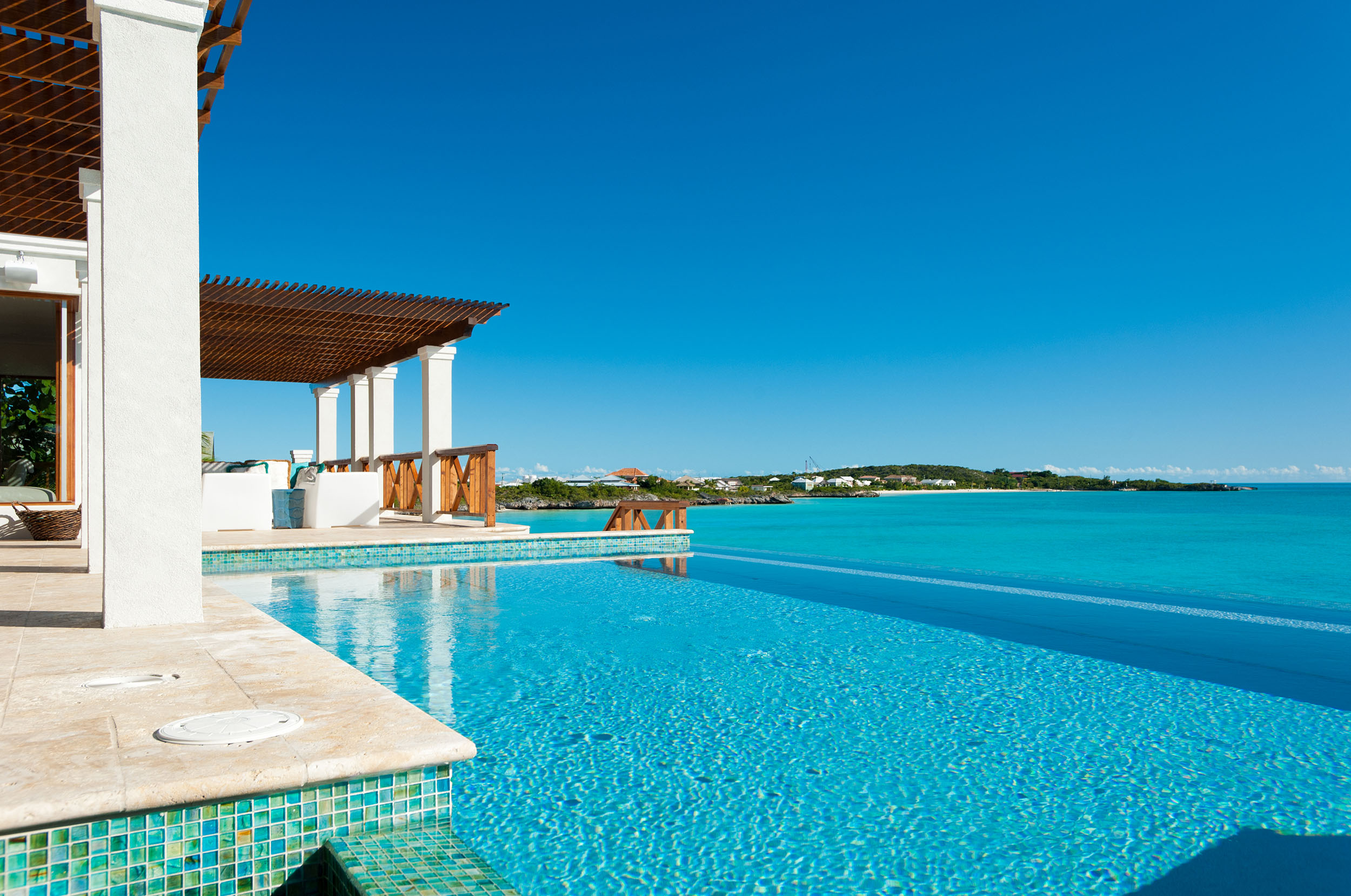 Dream Big Villa - view out to sea across the infinity pool